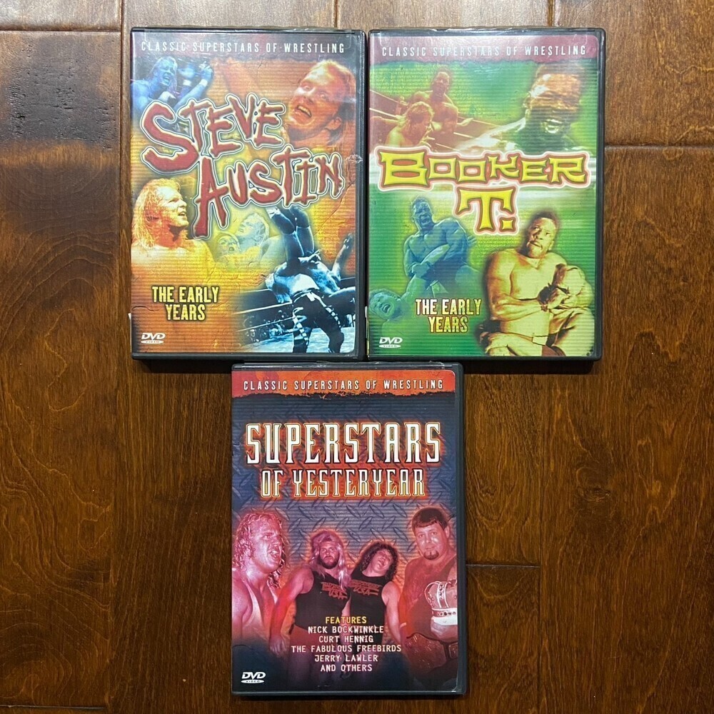 Classic Superstars Of Wrestling DVD (3-DVDS) Booker T. Steve Austin WWE